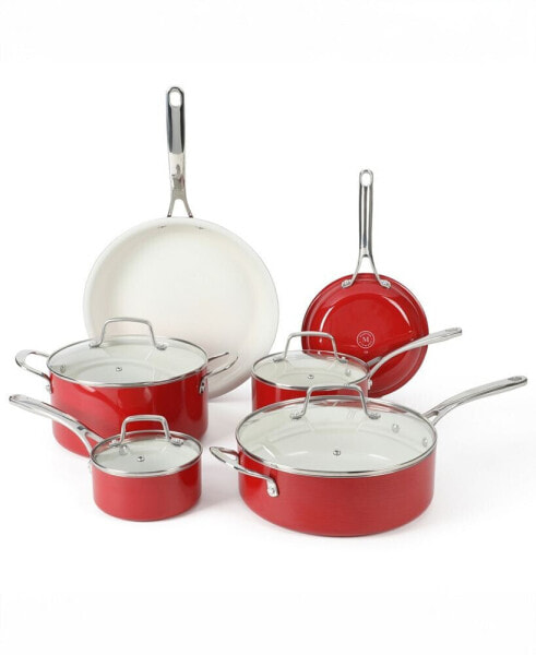 Lockton Ceramic Interior 10 Piece Cookware Set