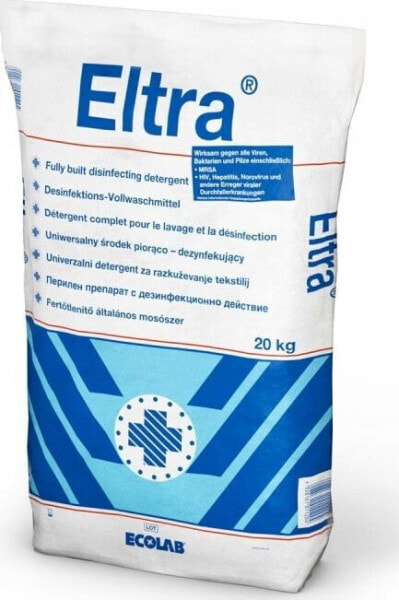 Ecolab Ecolab Eltra - Proszek do prania i dezynfekcji z wybielaczem - 20 kg