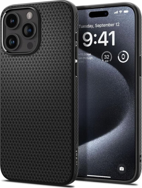 Spigen Spigen Liquid Air iPhone 16 Pro czarny/matte black ACS08117