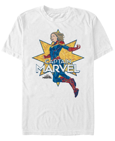 Marvel Men's Captain Marvel Star Power Short Sleeve T-Shirt
