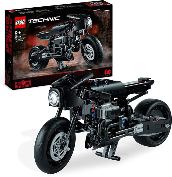 LEGO Technic The Batman BATCYCLE Set, Motorcycle Toy, Scale Model Kit of the Iconic Superhero Bike from the Movie 2022 42155