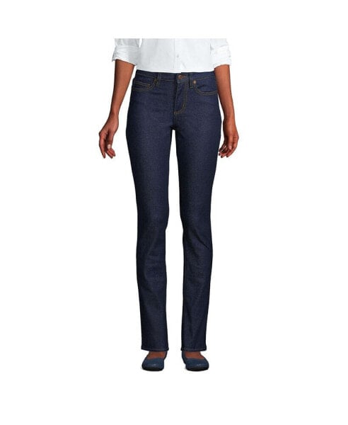 Women's Recover Mid Rise Straight Leg Blue Jeans