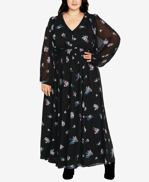 Plus Size Jemina Maxi V-neck Dress