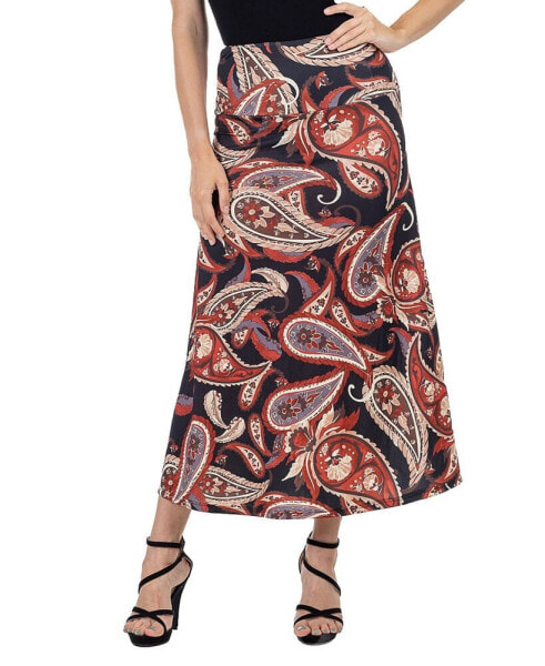 Women's Paisley Print Maxi Skirt