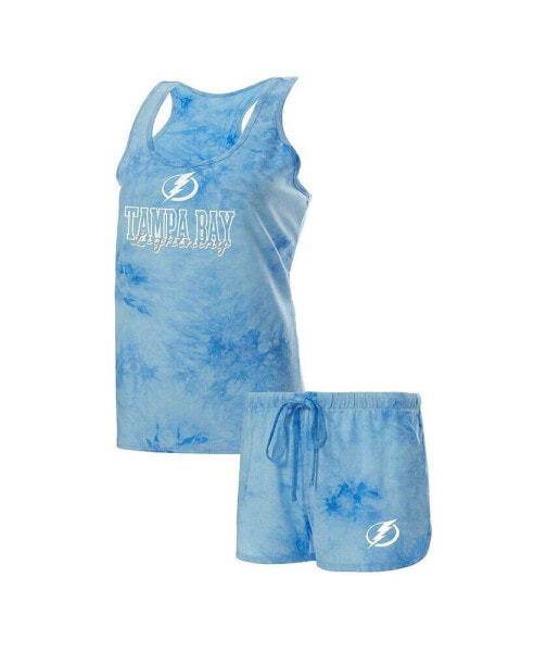 Women's Blue Tampa Bay Lightning Billboard Tank Top and Shorts Sleep Set