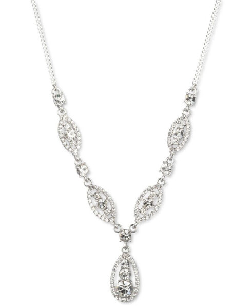 Givenchy crystal Trio Lariat Necklace, 16" + 3" extender