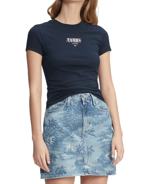 Women's Slim-Fit Essential Logo Graphic T-Shirt
