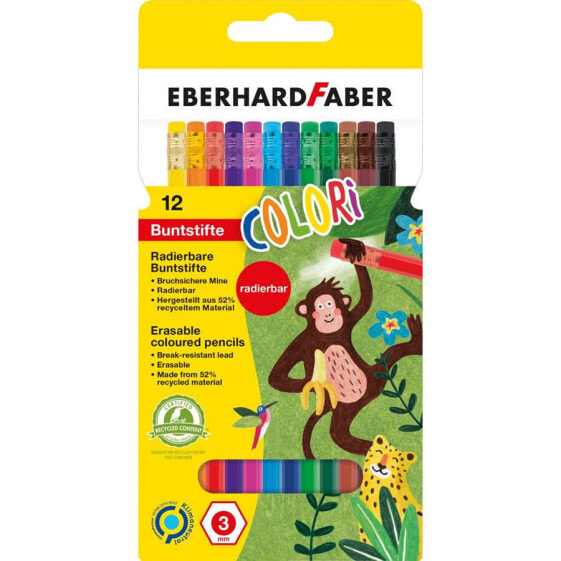 Eberhard Faber 12 Colori Buntstifte farbsortiert