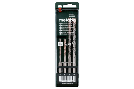 Metabo 630580000 - Rotary hammer - Masonry drill bit - Right hand rotation - SDS Plus - 5 - 6 - 8 - 10 mm - Silver