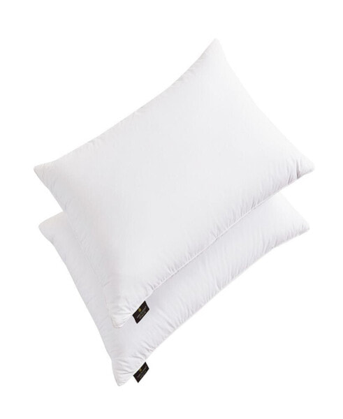 Softy-Around White Feather & Down Cotton 2-Pack Pillow, King