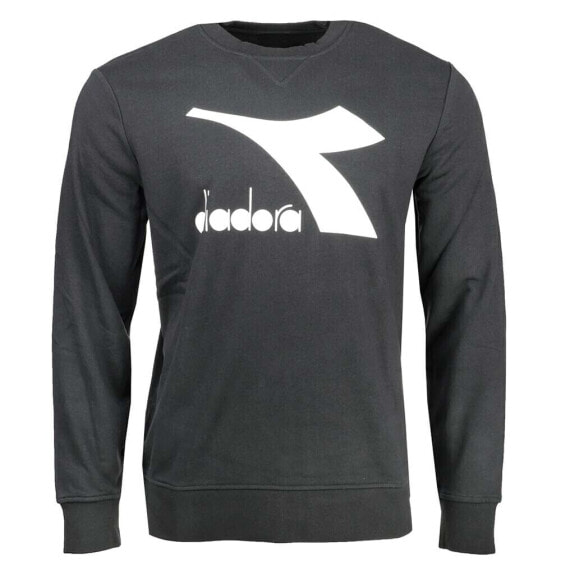 Diadora Logo Chromia Crew Neck Sweatshirt Mens Black 177764-80013