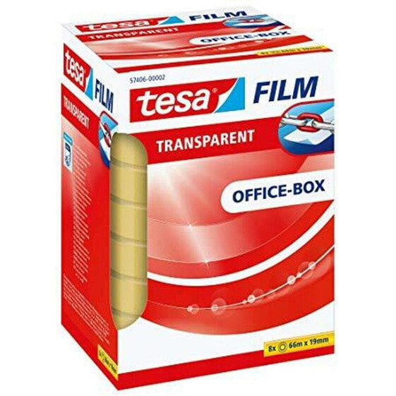 Adhesive Tape TESA Officebox Transparent 8 Units (19 mm x 66 m)