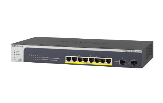 Netgear GS510TPP - Managed - L2/L3/L4 - Gigabit Ethernet (10/100/1000) - Full duplex - Power over Ethernet (PoE) - Rack mounting