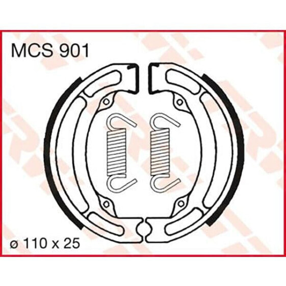 TRW Kawasaki KFX 50 2X4 05 Rear Brake Shoe