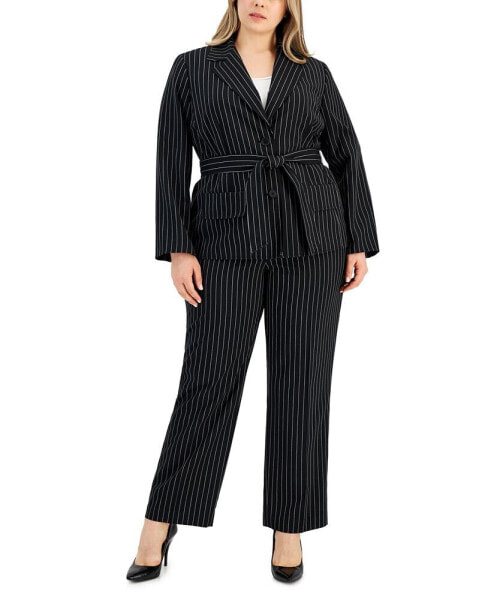 Костюм Le Suit Striped Belted Pantsuit