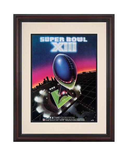 1979 Steelers vs. Cowboys Framed 8.5" x 11" Super Bowl XIII Replica Program