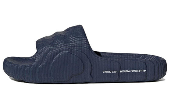 adidas originals Adilette 22 防滑 耐磨 运动拖鞋 男女同款 蓝