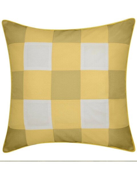 Edie Home Outdoor Gingham Decorative Pillow Orange 20X20