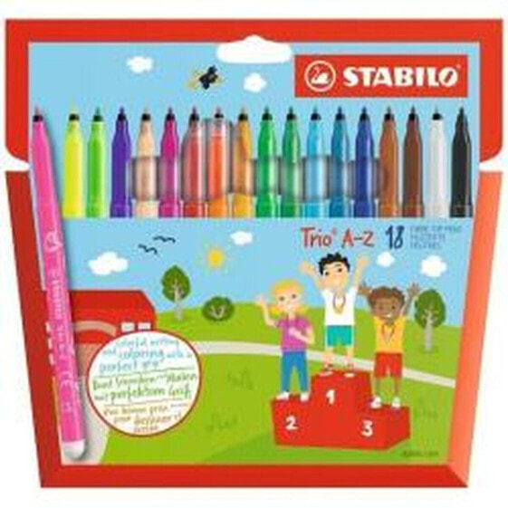 Set of Felt Tip Pens Stabilo 378/1-18-01 Multicolour (18 Pieces)