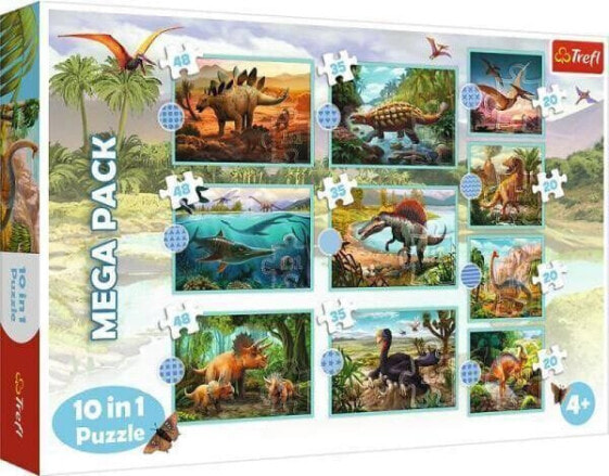 Trefl Puzzle 10w1 W świecie dinozaurów 90390 Trefl