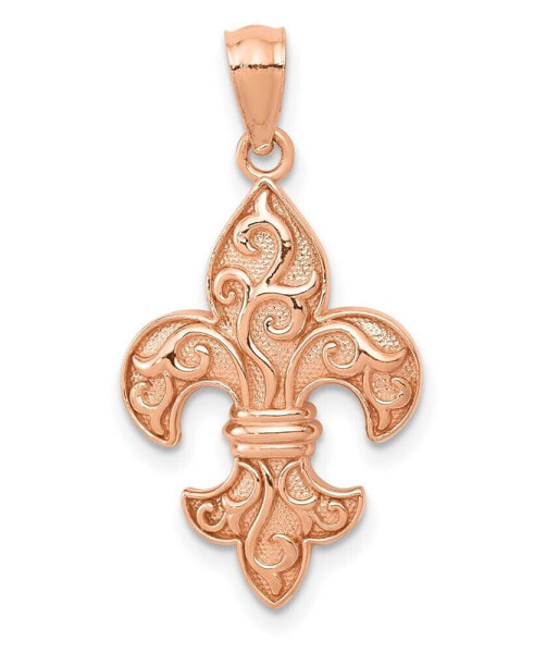 Fleur de lis Pendant in 14k Rose Gold