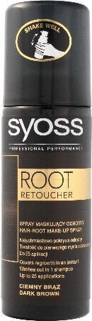 Syoss Syoss Root Retoucher Spray maskujący odrosty Ciemny Brąz 120ml