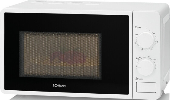 Bomann MW 6014 CB - Countertop - Solo microwave - 20 L - 700 W - Rotary - White