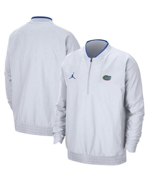Men's White Florida Gators 2021 Coach Half-Zip Jacket
