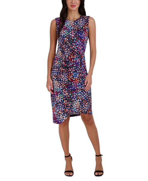 Платье женское Donna Ricco с асимметричным подолом Twisted Asymmetrical-Hem Printed Dress