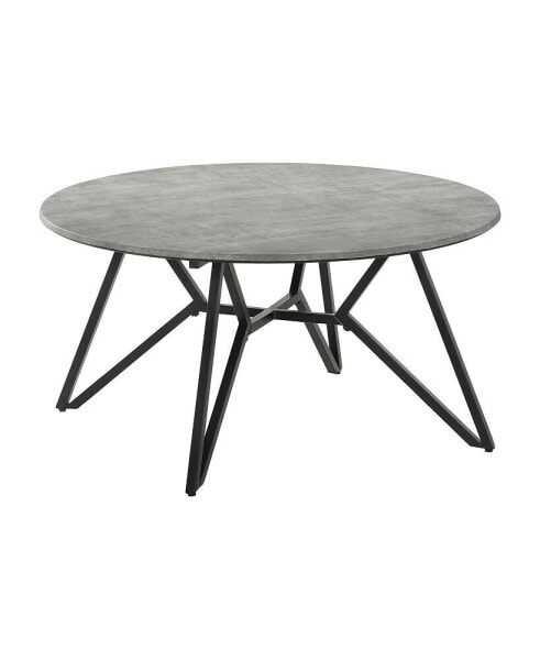 Round Coffee Table with Hairpin Legs
