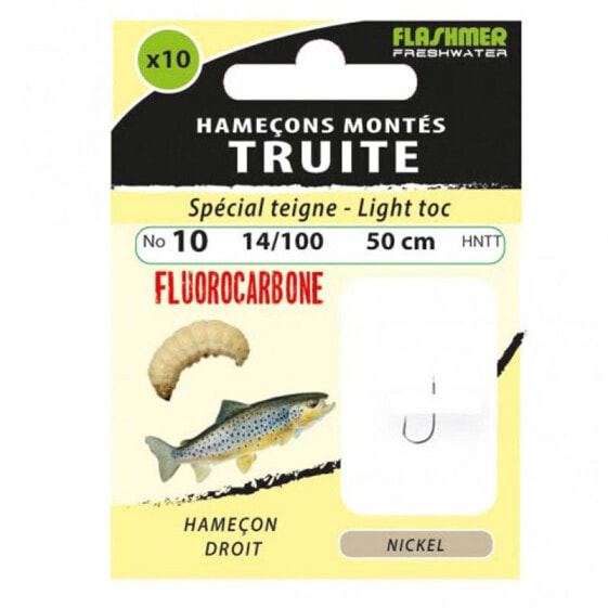 FLASHMER Trout Teigne Tied Hook 0.120 mm