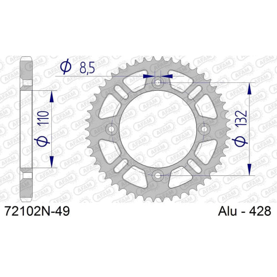 AFAM 72102N rear sprocket