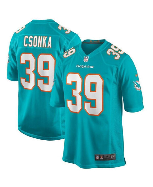 Men's Larry Csonka Aqua Miami Dolphins Game Retired Player Jersey