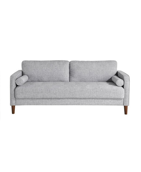 75.6" W Polyester Lillith Sofa with Track Arms