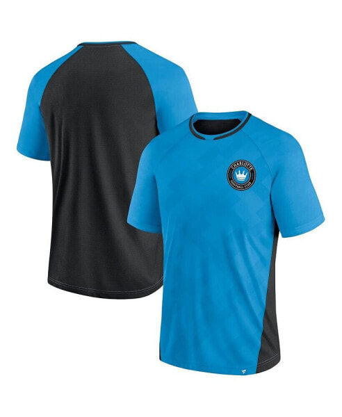 Men's Blue Charlotte FC Attacker Raglan T-shirt