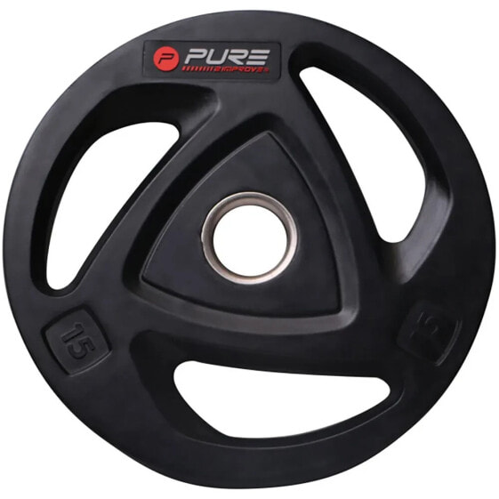 PURE2IMPROVE Rubber Coated Weight Plate 15kg