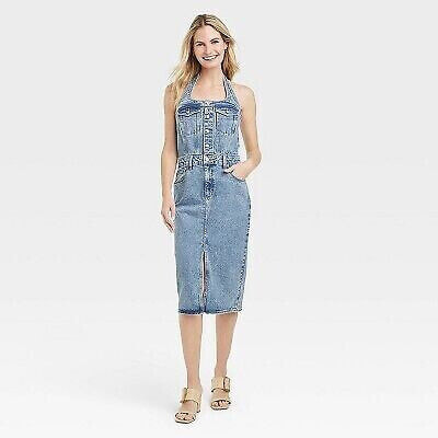 Women's Denim Midi Dress - Universal Thread