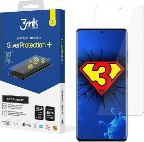 Защитная пленка для смартфона 3MK Silver Protect+ Sam G985 S20 Plus Folia Antymikrobowa монтаж на влажную поверхность
