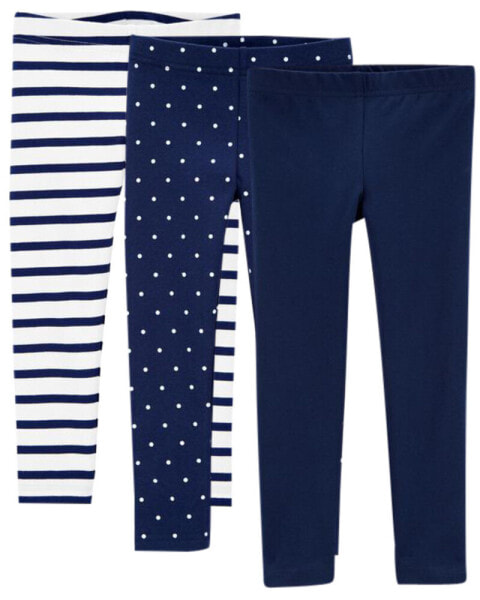 Toddler 3-Pack Navy Leggings Set 4T