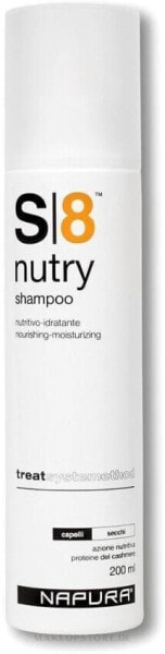 Nährendes und feuchtigkeitsspendendes Shampoo mit Kaschmirproteinen für trockenes Haar - Napura S8 Nutry Shampoo 200 ml