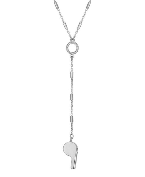 Silver-Tone Whistle 18" Y-Necklace
