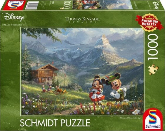 Schmidt Spiele Puzzle PQ 1000 Myszka Miki&Minnie w Alpach G3