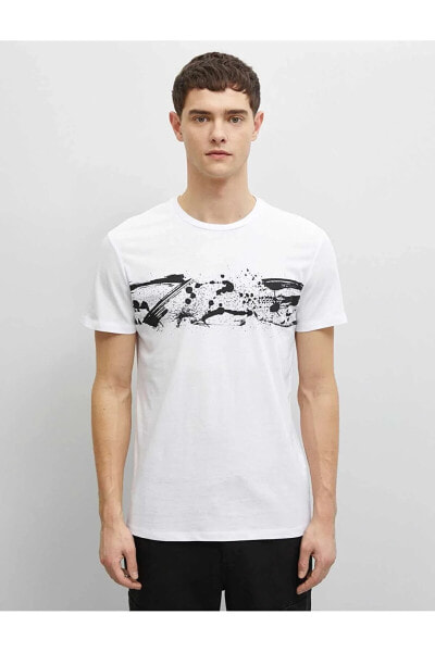 Erkek Beyaz-81858 T-Shirt