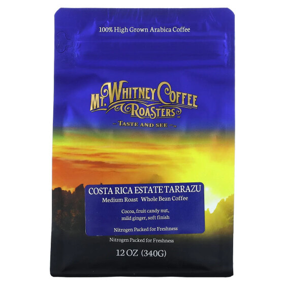 Кофе в зернах Mt. Whitney Coffee Roasters Costa Rica Estate Tarrazu, Средняя обжарка 12 унций (340 г)