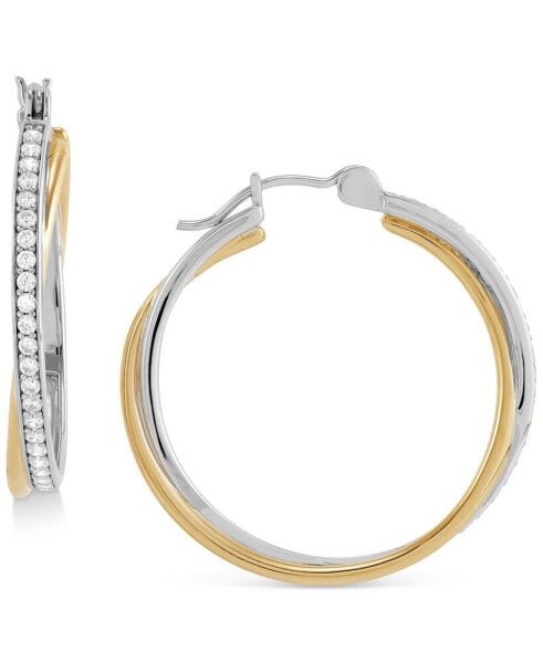 Серьги Macy's Cubic Zirconia Twist Hoop