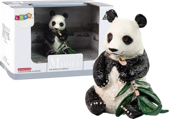 Figurka LeanToys Figurka Kolekcjonerska Panda Wielka z Bambusem