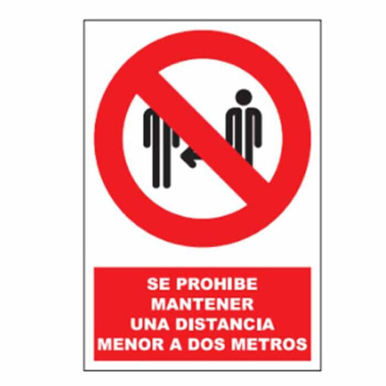 JBM Pack of 5 prohibition signs - do not keep a safe distance