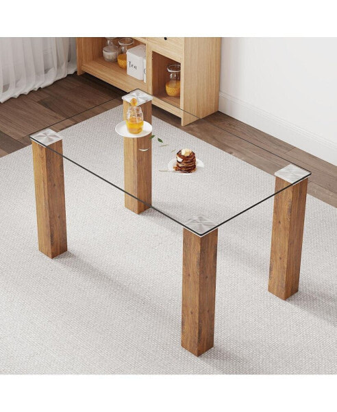 Glass-Top Dining Table for Restaurants & Living Rooms