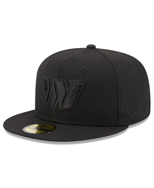 Men's Washington Commanders Black on Black Alternate Logo 59FIFTY Fitted Hat