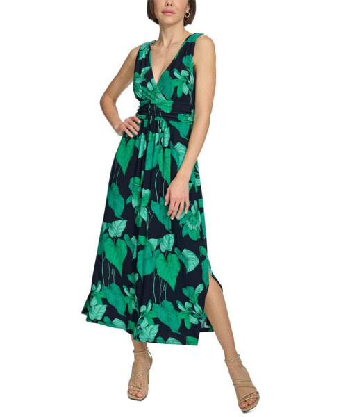 Women's Floral Empire-Waist Maxi Dress